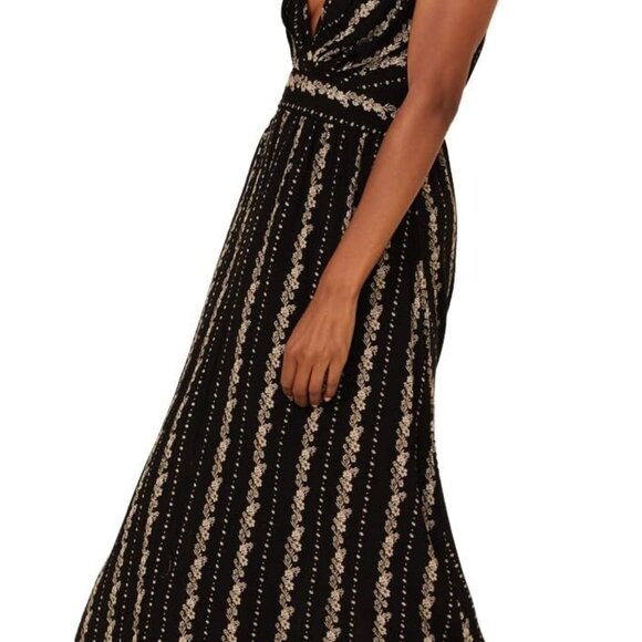 Dresses & Skirts - Women's Rayon Maxi Dress Large V-Neck Printed Surplus Comfortable Casual